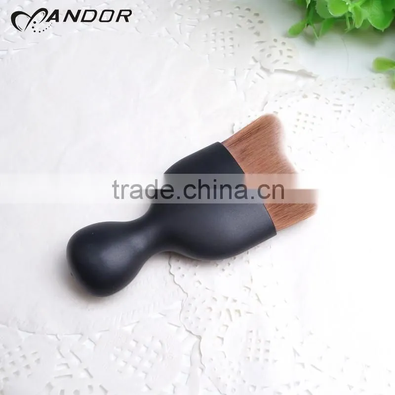 Soft brush hair black handle colored mini concealer brush