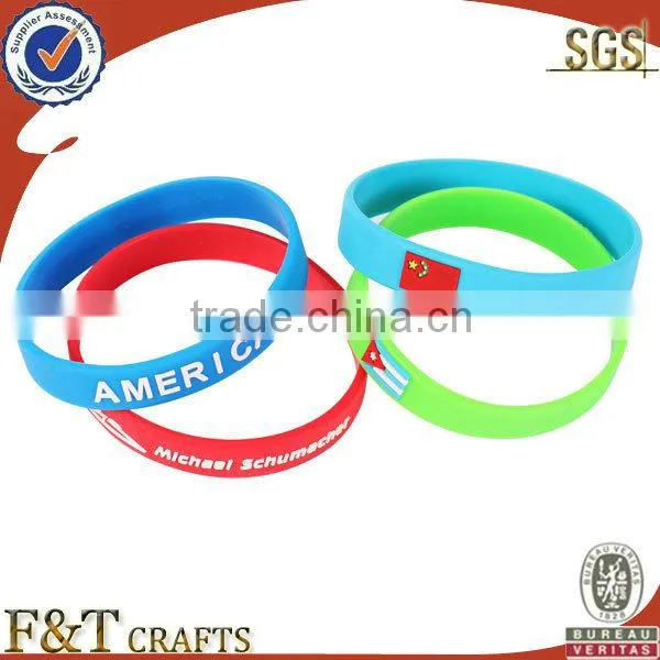 fashion thick custom cheapest debossed silicone allergy bracelet for cancer clarity
