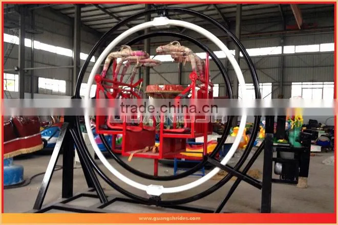 Promotional Sale ! playground carnival rides 6 seats human gyroscope trailer mounted amusement ride