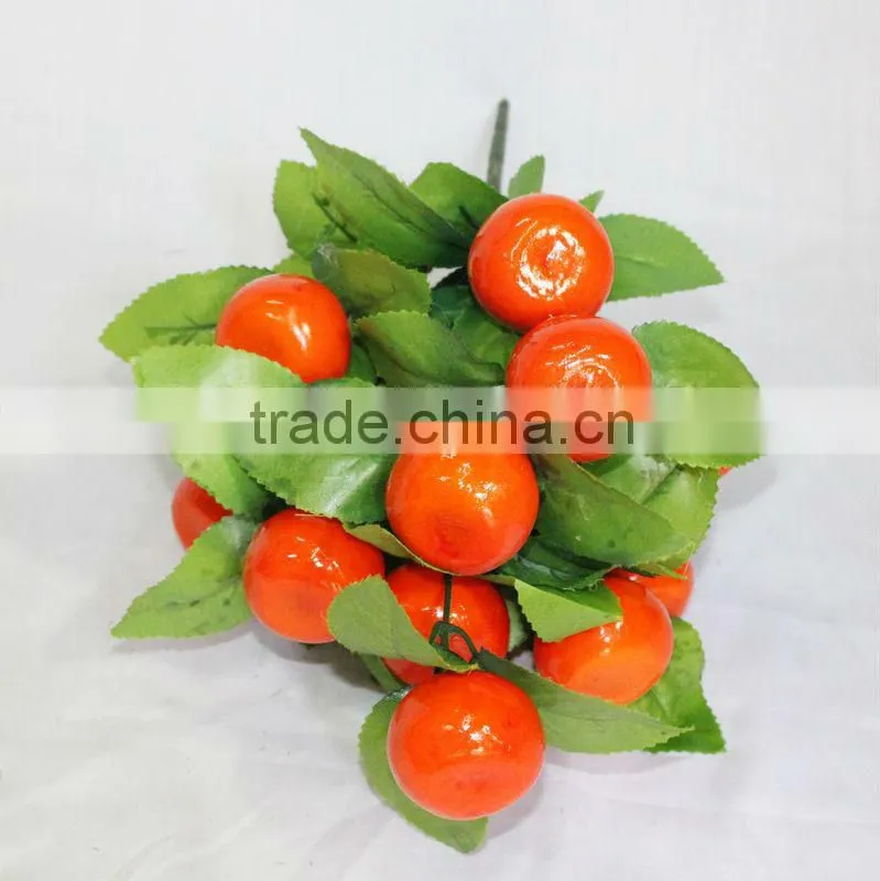 12 heads cheap mini artificial orange fruit plants
