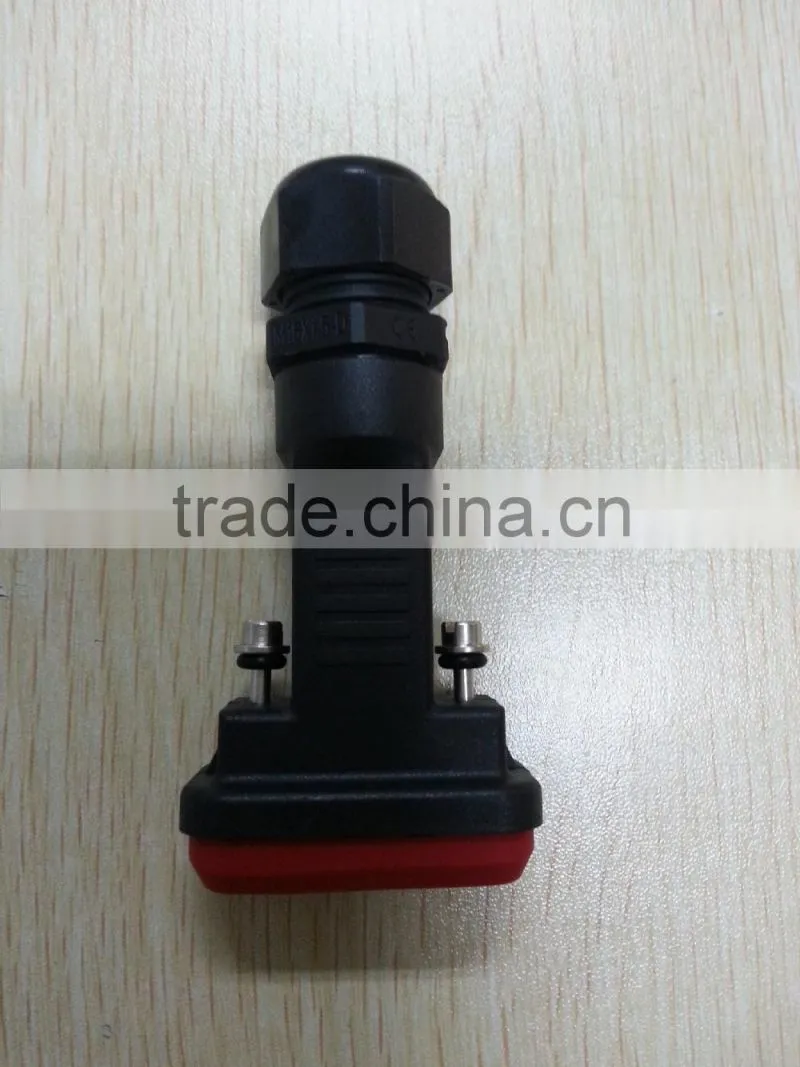 D-SUB DB solder type waterproof connector black shell