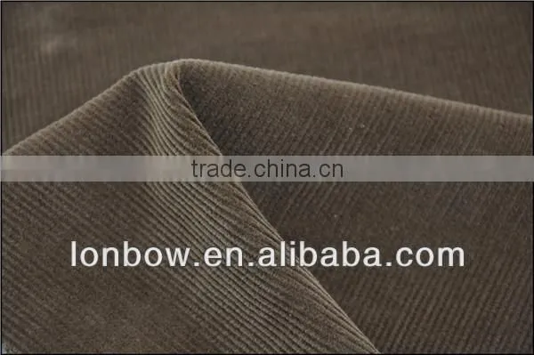 Wholesale cotton blend lycra coffee color 14 wales corduroy fabric for jacket and pants
