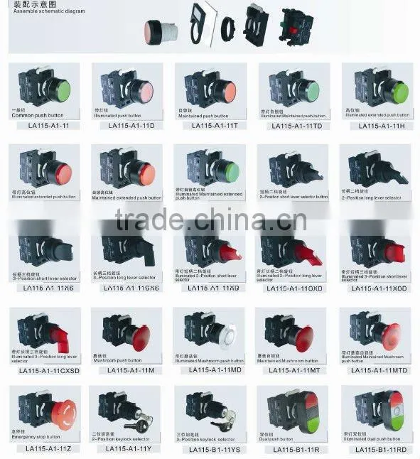 LA115 illuminated pushbutton switch