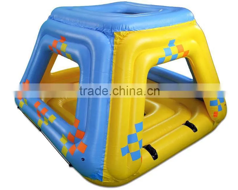 Inflatable Water Floating Fortress for Four Person , inflatable water games, play games on water
