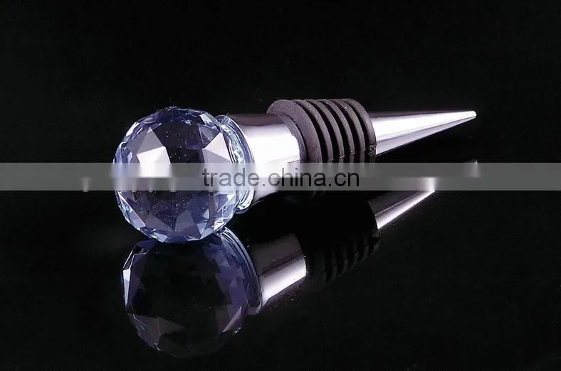 Bottle decorative transparent crystal ball wine stopper