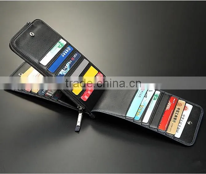 2015 new design oil painting card protector leather business card holder