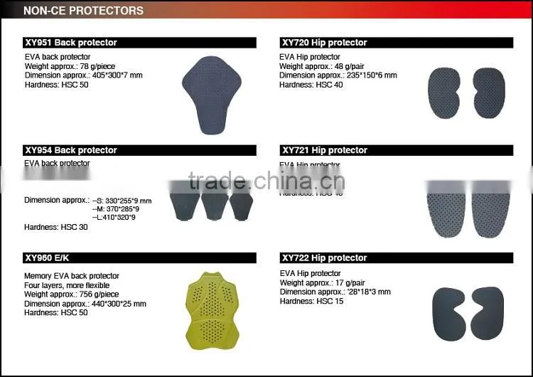 CE approved insert knee protector for motorcycle pants