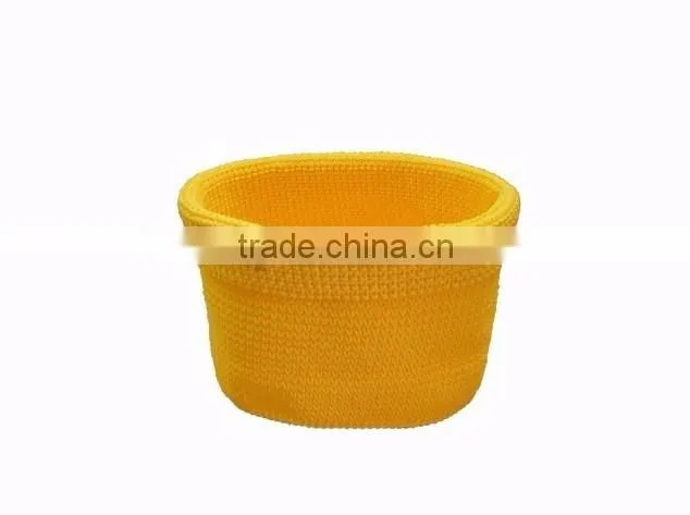 Woven Polypropylene Yarn Crochet storage basket made in Vietnam