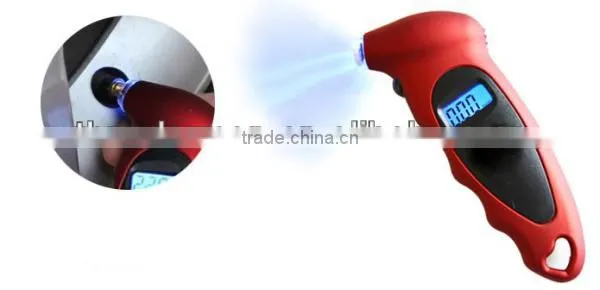 LCD Display Digital Tire Pressure Gauge with Blue LED backlight for testing car ,truck and SUV