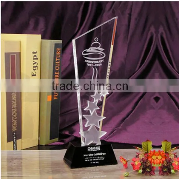 clear custom crystal awards and trophies
