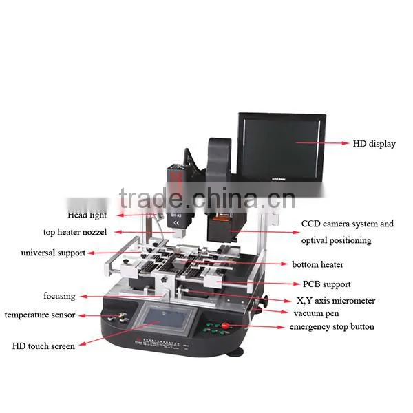 BGA rework station with 3 independent heating zone