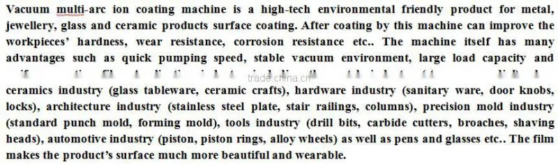 pvd plasma coating equipment / PVD Multiple Arc Ion Coating Machine