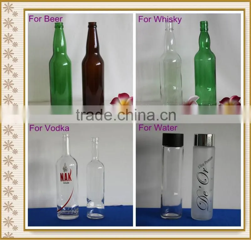 750ml Glass water bottles with synthetic cork