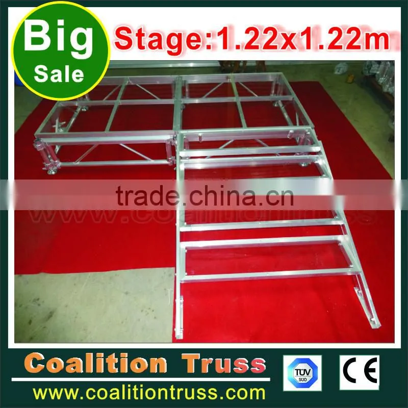 Factory directly Transparent plexiglass wedding stage tempered glass stage acrylic stage