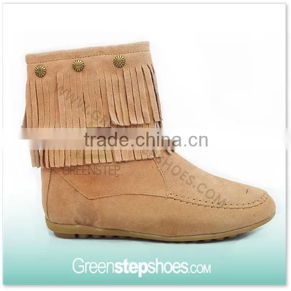 Warm Ankle Women Red Suede Boots