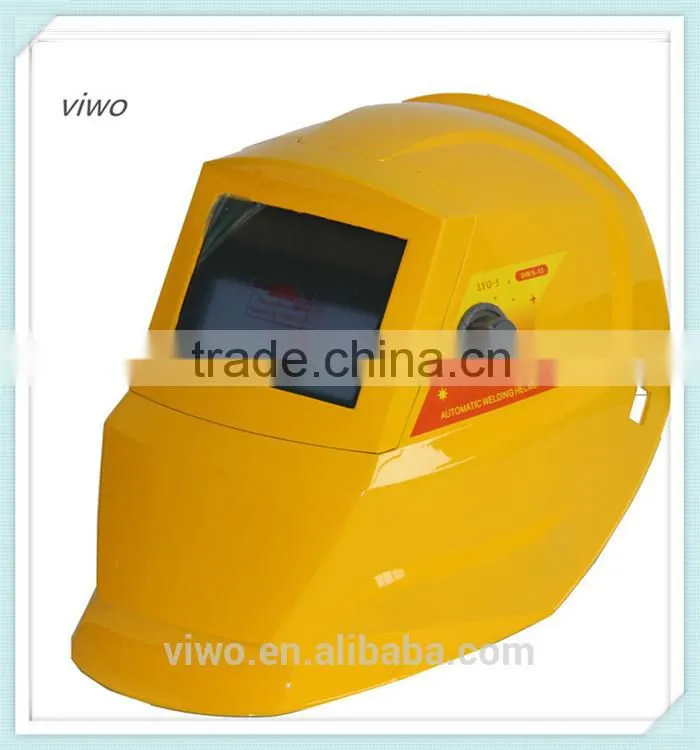 yellow simple picture custom auto darkening welding helmet
