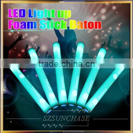 Lighting cheering stick,pe material foam led cheering stick for events