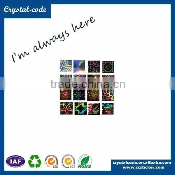 Beautiful custom die out laser hologram stickers