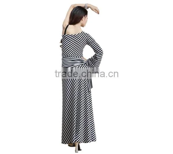 Cotton Belly Dance Costumes with Long Dress+Hip scarf (QC2237)