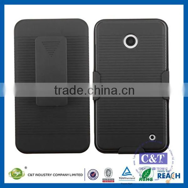 C&T Hybrid Belt Clip Holster Kickstand Hard Back Case Cover for Nokia Asha 210