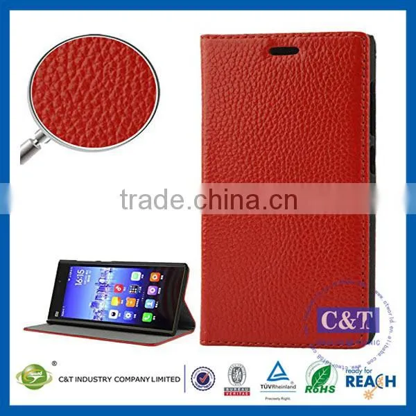 C&T New Fashionable foldable book style leather case for xiaomi mi3