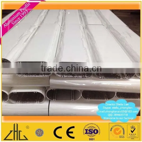 Wow!!Fluorocarbon wood grain aluminiu tube pipe factory for wall, powder coated aluminium pipe for robot, 50mm aluminum tube cnc