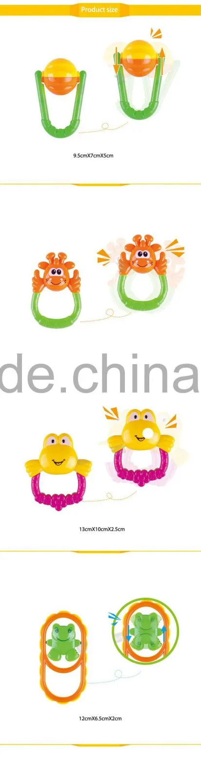 2016 best selling baby rattle teether gift set infant toys for promotion