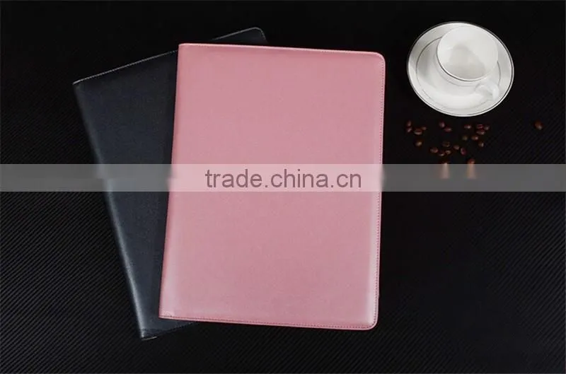 Dongguan factory direct Multi-function file folder with calculator, custom pu leather portfolio with MEMO pad