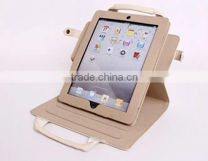 Exquisite hand-held PU leather cases for IPad 2 or IPad 3