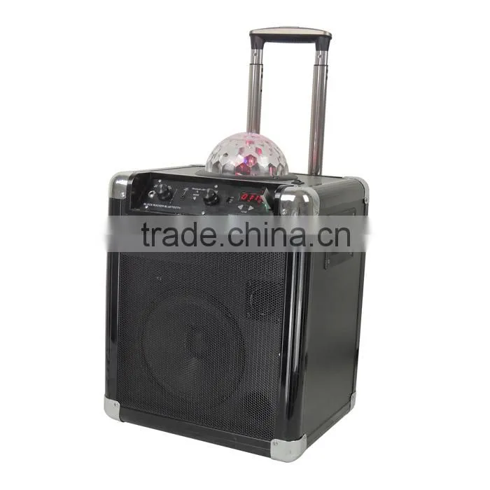 8" Bluetooth portable speaker box with ball light,USB,SD,FM Radio, portable speaker box L-95