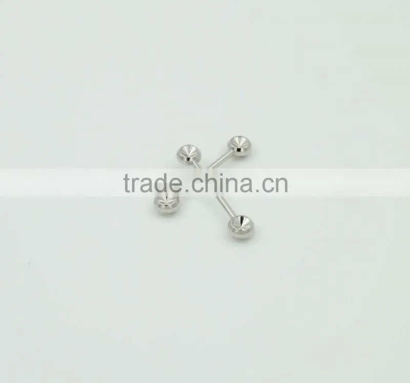 Custom Men's Sew-on Collar Lapel Pin Silver Colour Metal Brooches