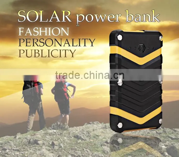 New 30000mah dual usb portable solar panel power bank