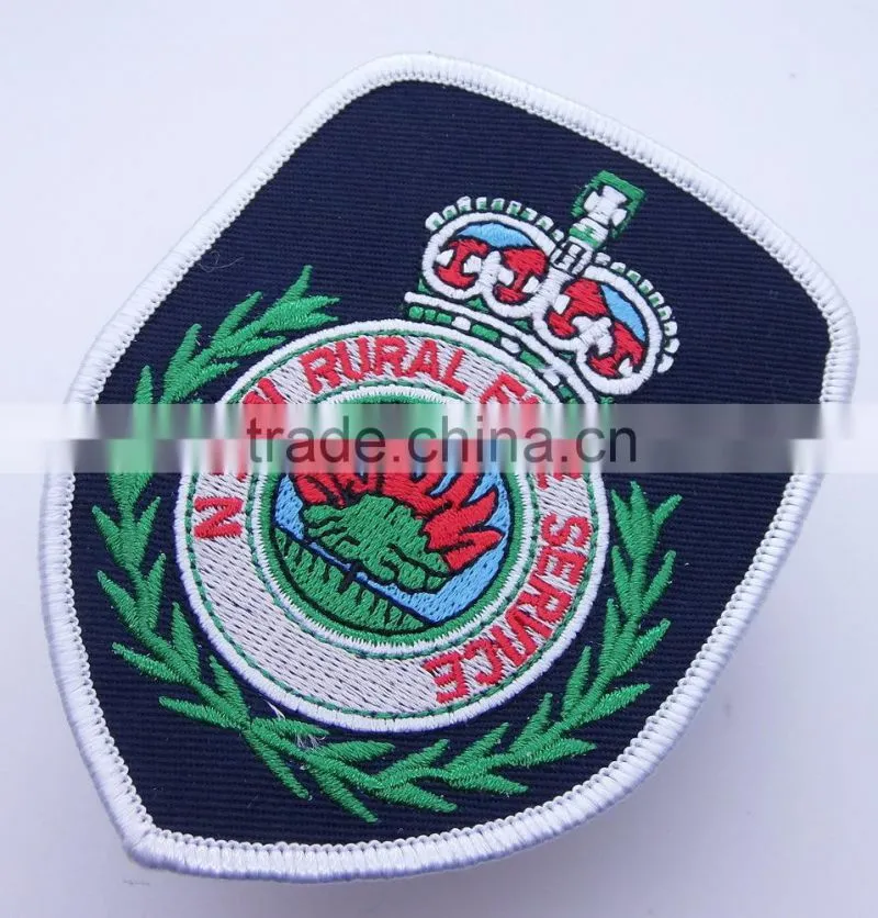 digitized custom logo full embroidered badges