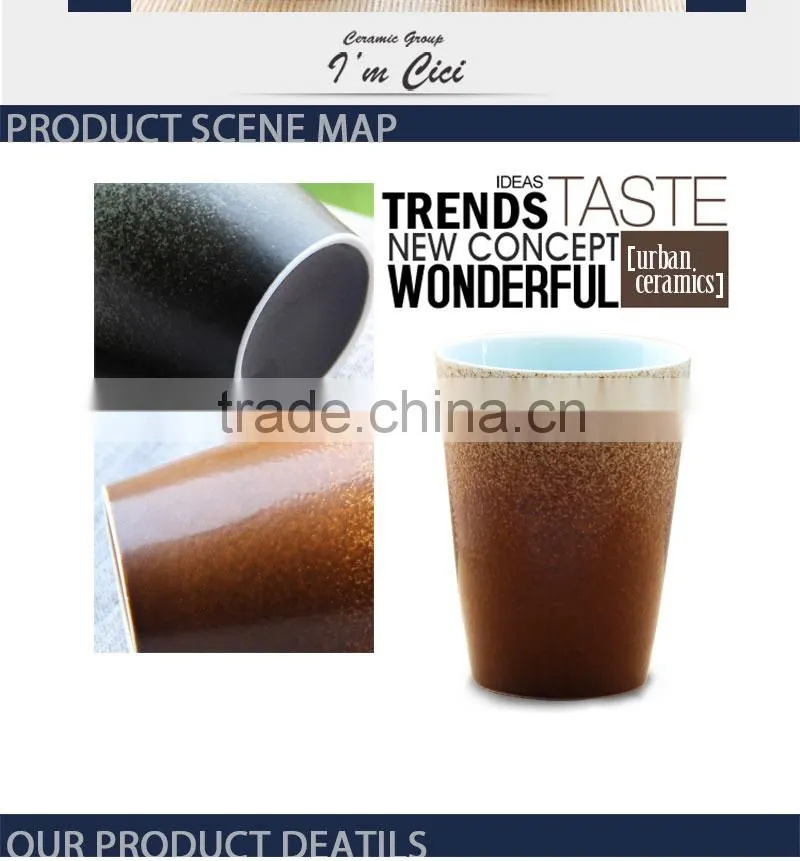 Natural color gradient ceramic tea mug CC-C070