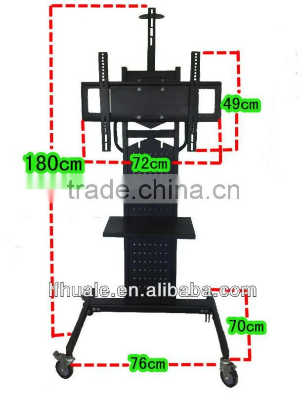 Elegant wheeling lcd bracket cart tv mount cart