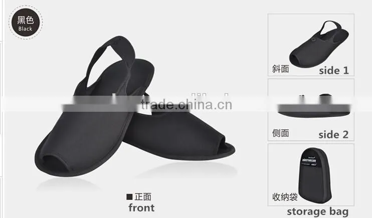 Portable travel series 2 in1foldable slippers set travel kit slipper