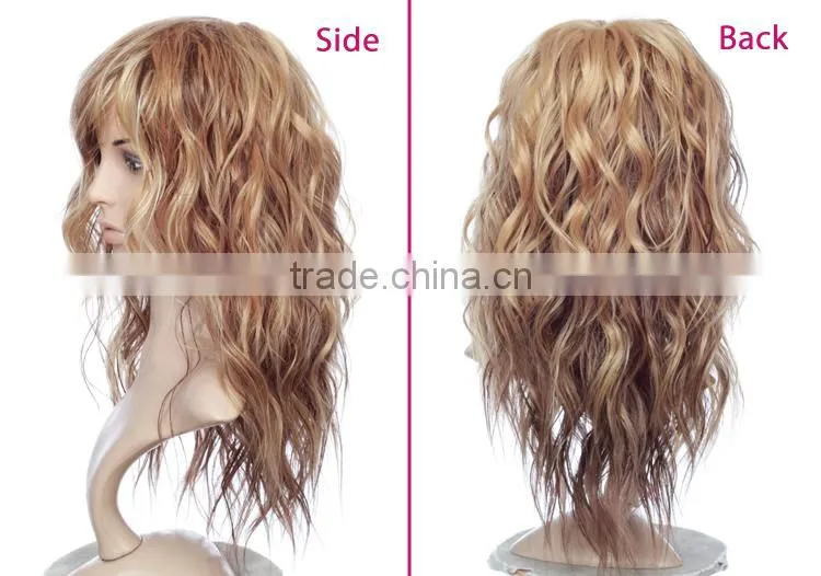 China wig supplier wholesale european bohemian wig kinky blonde curly hair wig