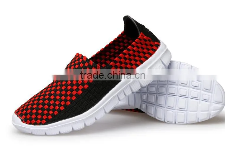 multi color handmade elastic woven shoes,casual shoes