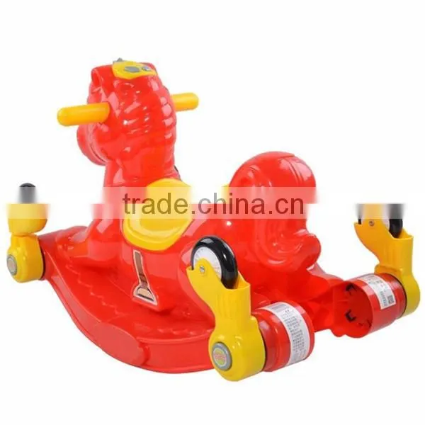 Plastic children toy tricycle with hobbyhorse function,wholesale baby rocking horse swing car
