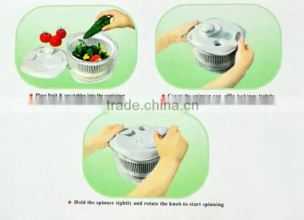 New Design Plastic Manual Fruit and Vegetable Salad spinner