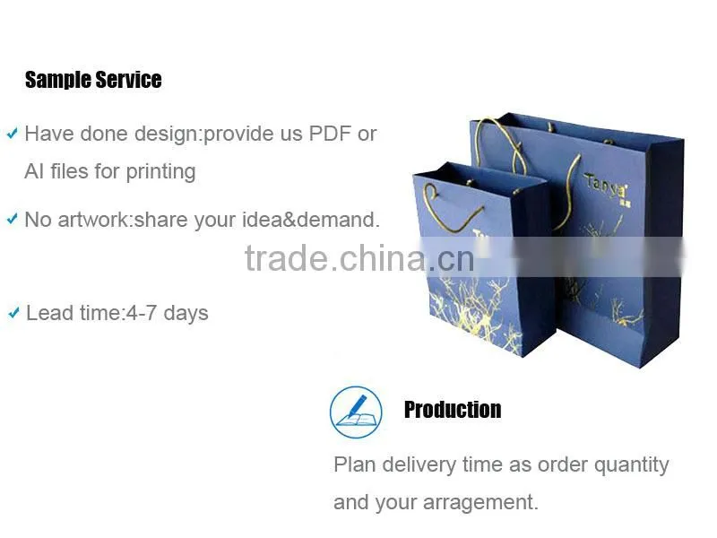 Purple Luxury Paper Hand Bag Shopping Packaging Gold Logo Custom Printing