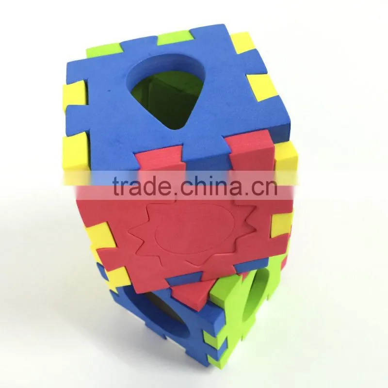 top sell Eva Foam Soft 3d Cube bath Puzzle toy