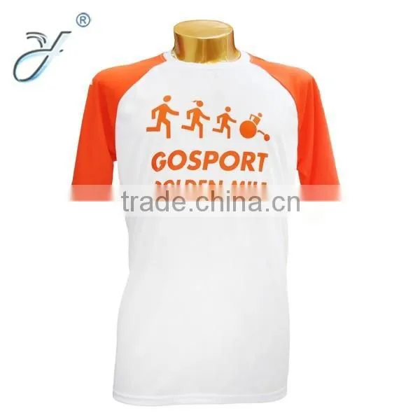 Raglan Sleeve Contrast Sleeve Men's Dry Fit Breathable Sport T Shirt