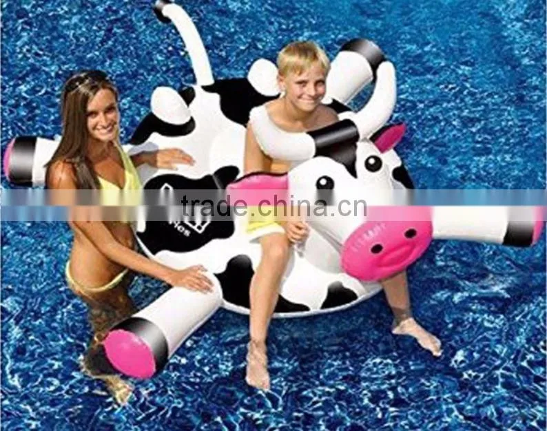 giant LOL54"Inflatable Cow Ride-OnWater Outdoor PoolRaft Float SwimToy/inflatable pool float manufacturers/pool float inflatable