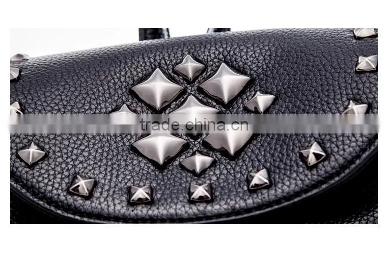 Wholesale fashion custom women high school leather backpack