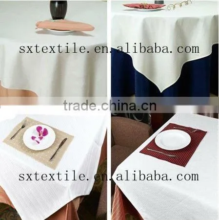 100%Polyester Plain Jacquard Table Overlay For Hotel/Banquet/Wedding/Party