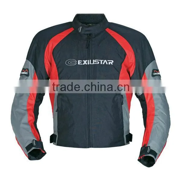 Waterproof, removable inner, protectors, elastic panels motorcycle blue jacket