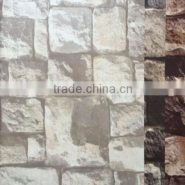 2016 modern vintage style vinyl design 3d texture brick wallpaper