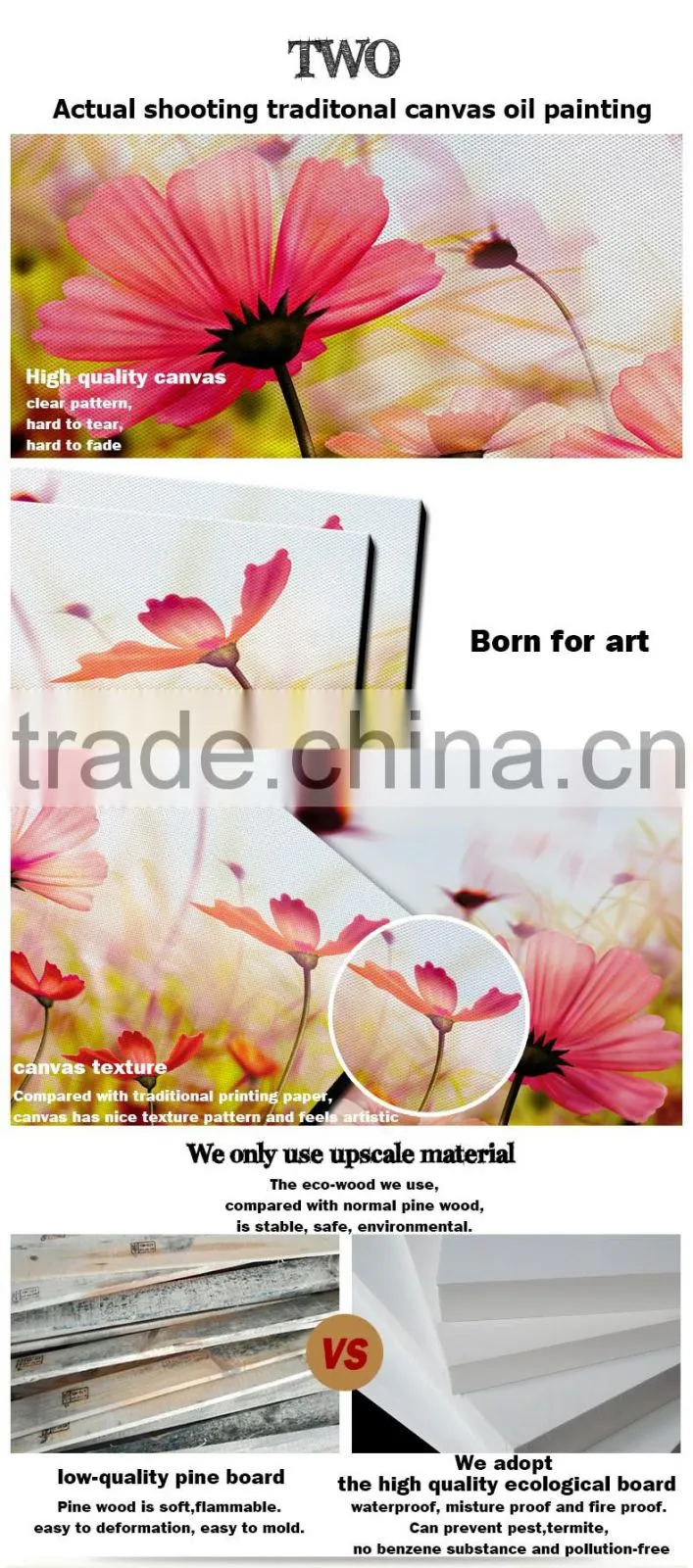 dropshipping abstract oil painting with canvas printing of home decor to room