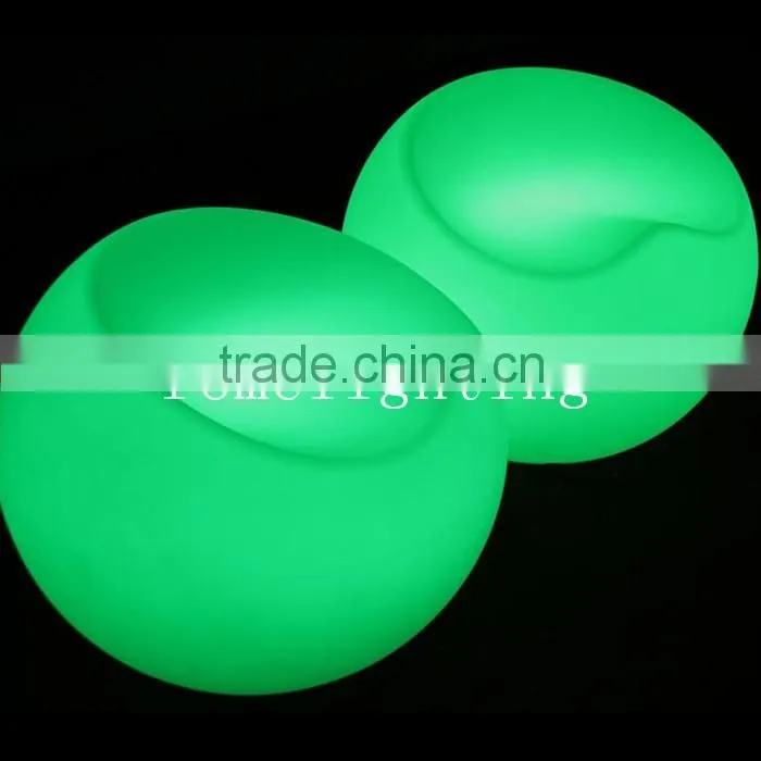 Waterproof Plastic Led Light Sofa Color change Bar Furniture Apple Stool plastic Led Bar Stool